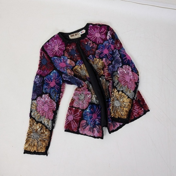 80's Beaded Sequin Cardigan/Jacket - Picture 11 of 13